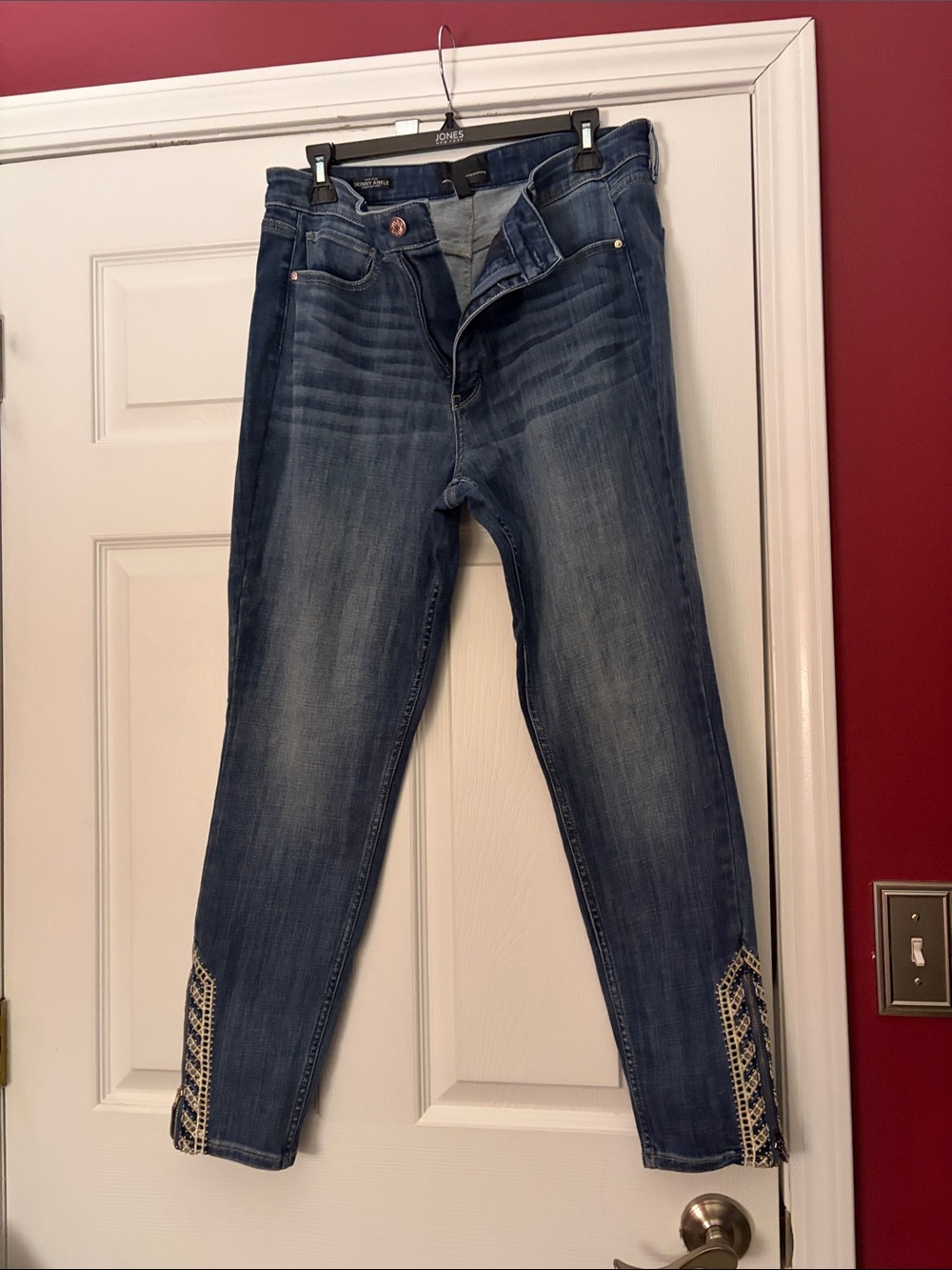 WHBM High Rise Skinny Ankle Jeans